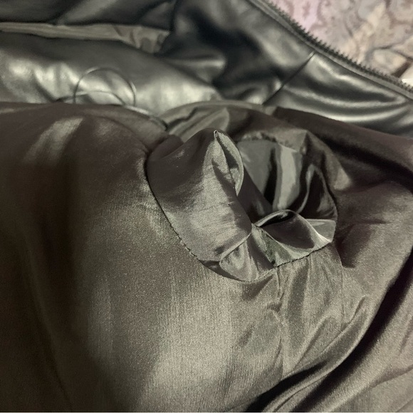 Zara Faux Leather Puffer Hooded Jacket Size XS - Picture 16 of 16